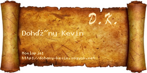 Dohány Kevin névjegykártya